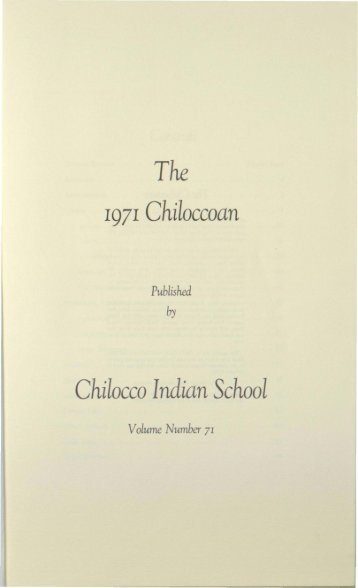 1971 Chiloccoan Chilocco Indian School