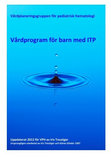 Vårdprogram för barn med ITP - BLF