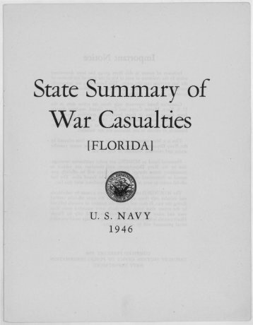 State Summary of War Casualties