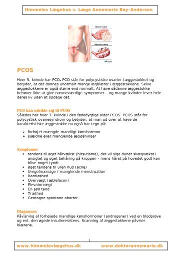 PCO kan udvikle sig til PCOS Symptomer Diagnosen ... - Cure4you