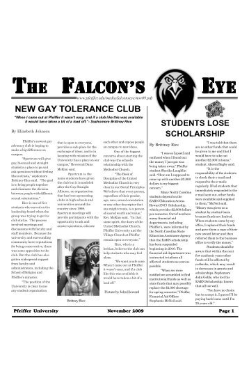 new gay tolerance club - Pfeiffer - Pfeiffer University