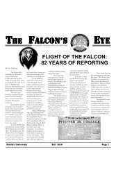 THE FALCON'S EYE - Pfeiffer - Pfeiffer University