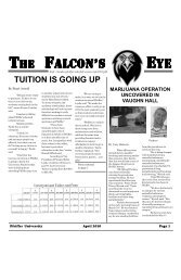 THE FALCON'S EYE - Pfeiffer - Pfeiffer University