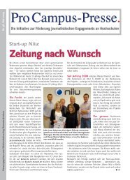 Zeitung nach Wunsch - Pro Campus-Presse.