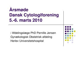 Udredning og behandling af cervix- og corpuscancer, Afd - Dansk ...