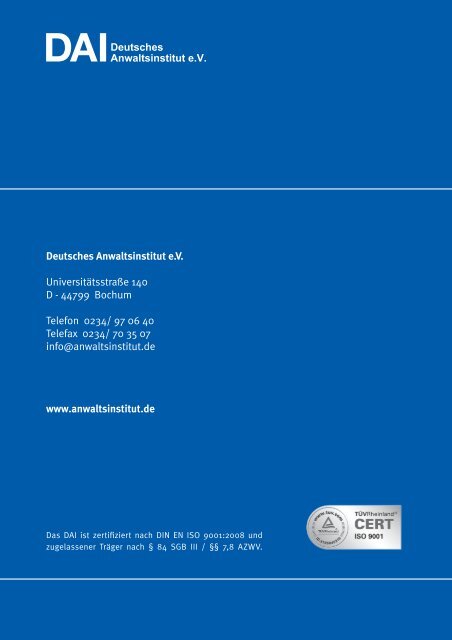 9. Jahresarbeitstagung des Notariats 22. - Deutsches Anwaltsinstitut ...