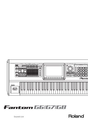 Roland Fantom-G Sound List