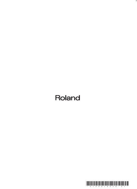 Owner's Manual - Roland