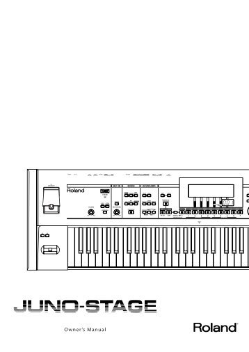 Owners Manual (JUNO-STAGE_OM.pdf) - Roland