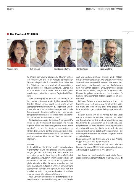 Nr. 3/2012 (pdf) - Kinderärzte Schweiz