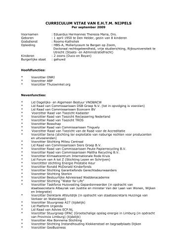 CURRICULUM VITAE VAN E.H.T.M. NIJPELS - RTL.nl