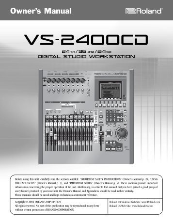 Owners Manual (VS-2400CD_OM.pdf) - Roland