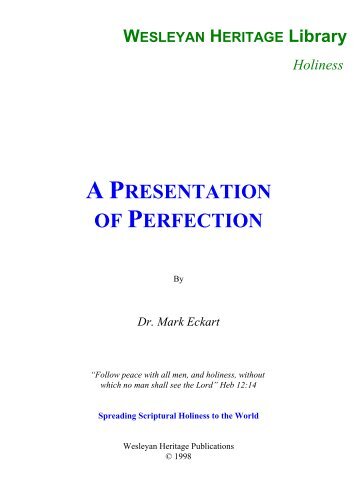 A Presentation of Perfection - Media Sabda Org