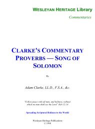 Clarke's Commentary - Proverbs - Song Of ... - Media Sabda Org