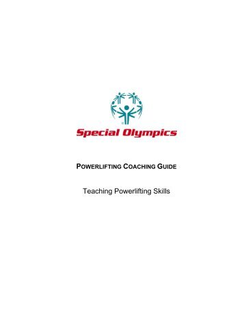 teaching powerlifting skills to Special Olympics