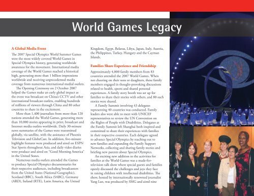 2007 Annual Report - Special Olympics