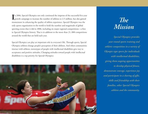 2006 Annual Report - Special Olympics