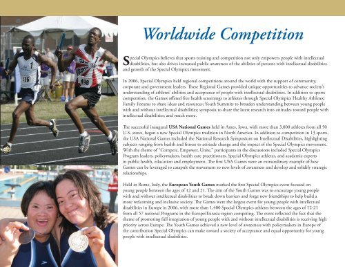 2006 Annual Report - Special Olympics