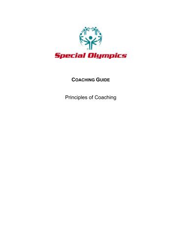 Principles of Coaching - Special Olympics