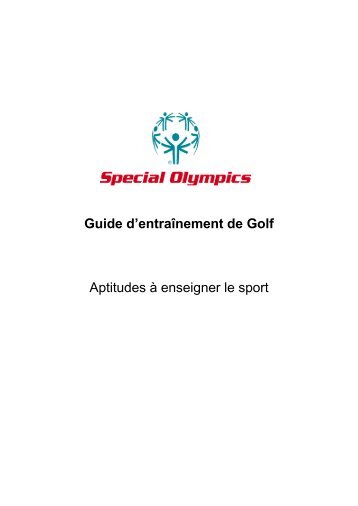Guide d'entraînement de Golf - Special Olympics