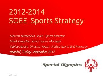 2012 -2014 SOEE Sports Strategy (PDF) - Special Olympics