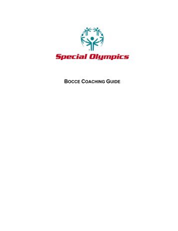 Bocce Coaching Guide - Special Olympics