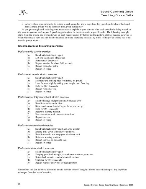 Bocce Coaching Guide - Special Olympics