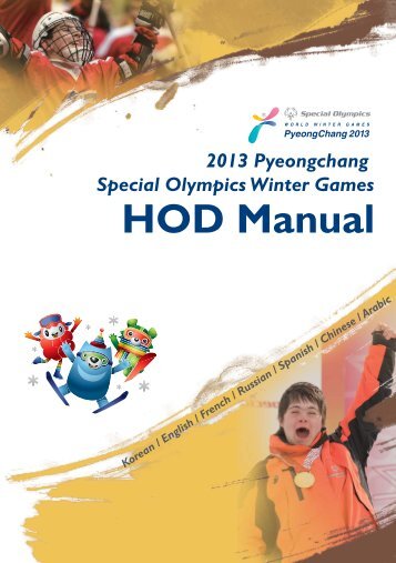 HOD Manual - Special Olympics