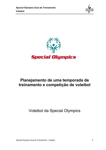 Bem-vindo ao Voleibol da Special Olympics
