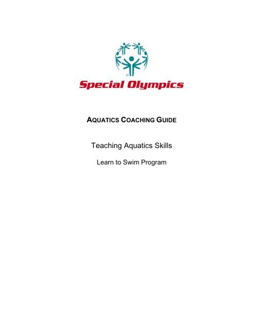 Aquatics Coaching Guide - Special Olympics