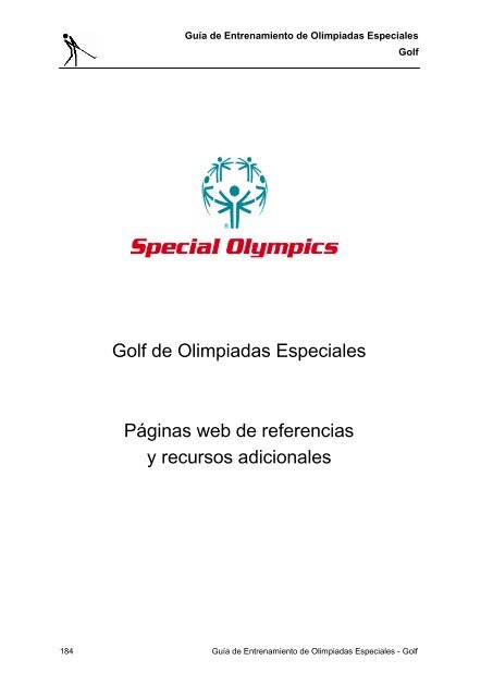 Bienvenido a Olimpiadas Especiales Golf - Special Olympics