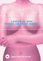CANCER DU SEIN SAVOIR: UN ATOUT SANTÉ! - Zuginfo