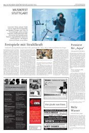 Festspiele mit Strahlkraft - Stuttgarter Zeitung