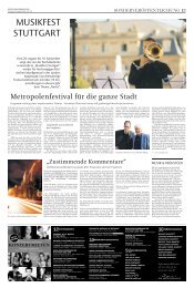 MUSIKFEST STUTTGART - Stuttgarter Zeitung