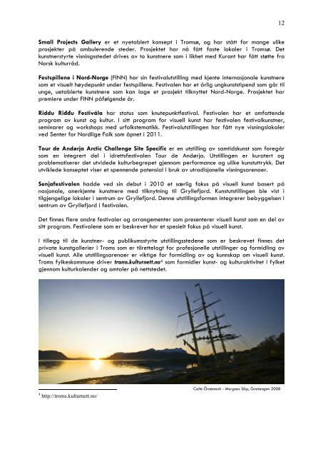 Handlingsplan for visuell kunst i Troms 2011-2014 (norsk versjon)