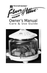 Owner's Manual - Thane International, Inc.