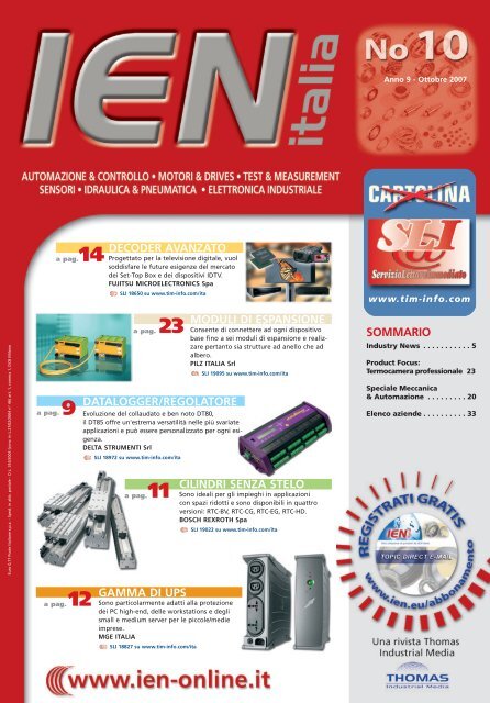 sommario moduli di espansione datalogger/regolatore gamma di ...