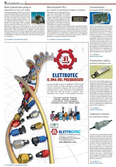 Sensori di sicurezza - Thomas Industrial Media