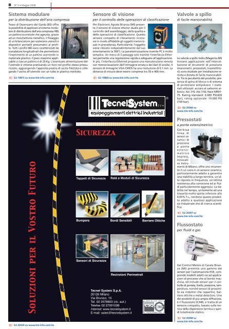 Sensori di sicurezza - Thomas Industrial Media