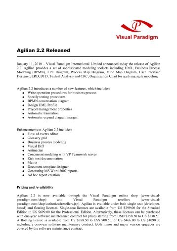 Agilian 2.2 Released - Visual Paradigm