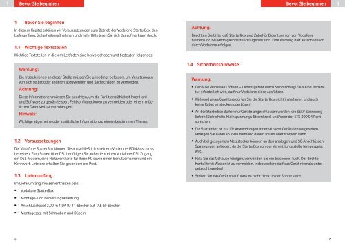 Montage- und Bedienungsanleitung - Vodafone
