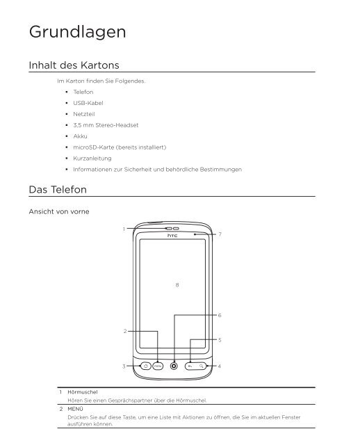 HTC Desire Anleitung - Vodafone