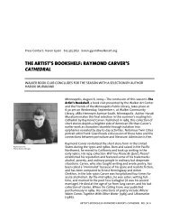 the artist's bookshelf: raymond carver's cathedral - Walker Art Center