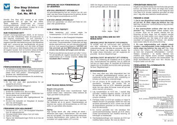 One Step Urintest för hCG Cat. No. W1-S - Minipris-Tester.se