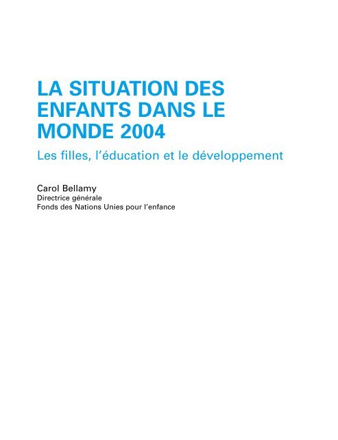 la situation des enfants dans le monde 2004 - Aide et Action