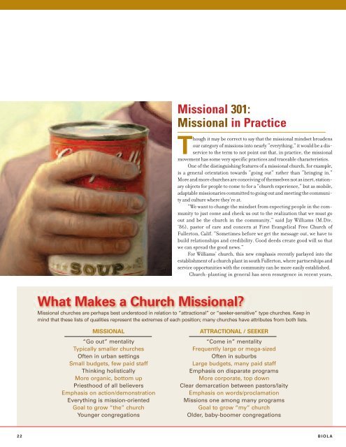 the chURCH In A “mIsSIoNAl” aGE THE CHUrch ... - Biola University