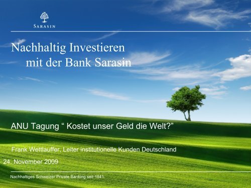 Sarasin Sustainability-Matrix - ANU Hamburg