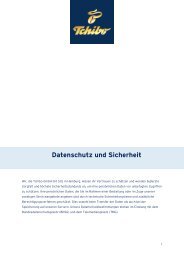 Datenschutz und Sicherheit - Tchibo Online-Shop