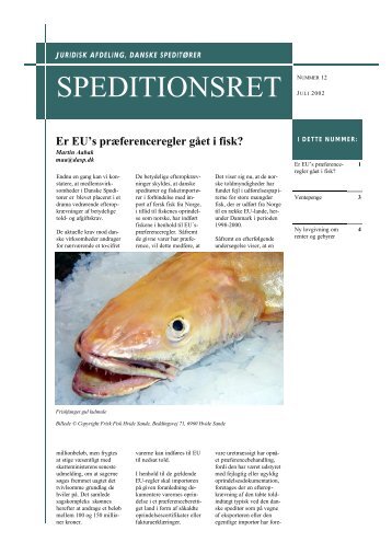 Speditionsret nr. 12 - Danske Speditører