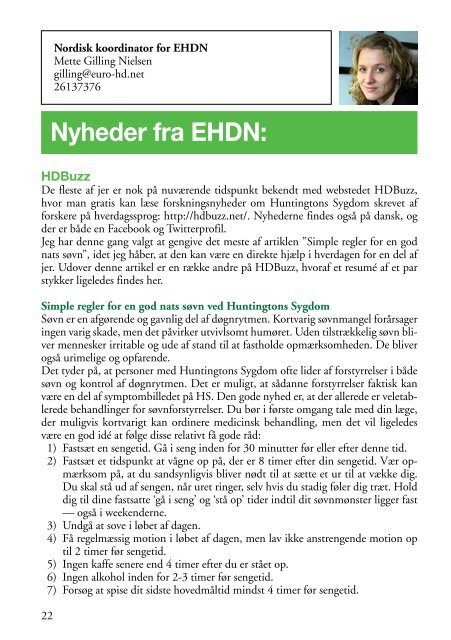 Ny redaktør af huntingtons.dk - Landsforeningen Huntingtons Sygdom